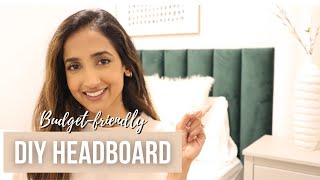 DIY Channel Tufted Headboard Budget Friendly Boho Glam Style [upl. by Jobina536]