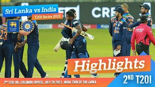 Sri Lanka seal lastover win to level series  2nd T20I Highlights  Sri Lanka vs India 2021 [upl. by Sig]