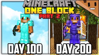 I Spent 200 Days in ONE BLOCK Minecraft Heres What Happened [upl. by Nalaf]