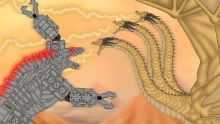 Mechagodzilla vs King ghidorah  EPIC BATTLE  godzilla battle  PiKKY GODZILLA [upl. by Vidovic]