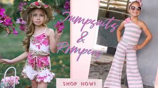 Girls Jumpsuits amp Rompers  wwwmiabellebabycom [upl. by Jaime]