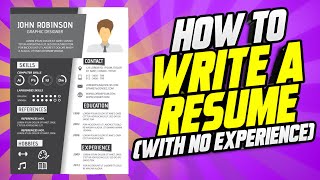 HOW TO WRITE a RESUME with NO EXPERIENCE DOWNLOAD The 5minute RESUME template [upl. by Treblig]