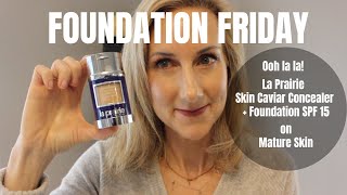 FOUNDATION FRIDAY La Prairie Caviar Skin Concealer  Foundation SPF 15 Mature Skin Yay or Nay [upl. by Ahsaeym]