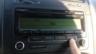 VW RCD 310 BLUETOOTH MENU [upl. by Katharina]