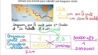 Utiliser une échelle pour calculer une longueur réelle [upl. by Zipnick546]