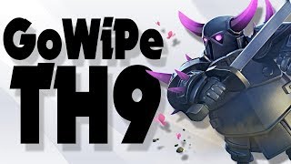 HOW TO GoWiPe Attack at TH9  Clash of Clans [upl. by Weinreb120]