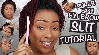 Beginner friendly EYEBROW SLIT tutorial  Nadia Blings [upl. by Kallick156]