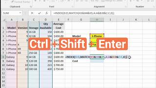 Index Match with Multiple Criteria [upl. by Nileuqcaj]