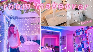 EXTREME ROOM MAKEOVER my NEW room aesthetictiktokpinterest inspired bedroom [upl. by Ardussi819]