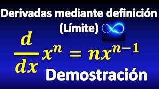 11 Derivada de función potencia Demostración de fórmula [upl. by Jedidiah]