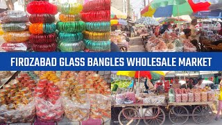 FIROZABAD GLASS BANGLES WHOLESALE MARKET 😱 BAHADUR BANGLE [upl. by Mathias]