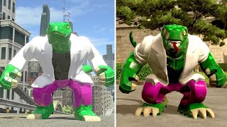 Evolution of Lizard in LEGO Marvel Videogames [upl. by Aniv]