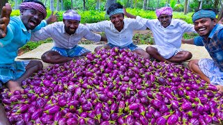 BRINJAL CURRY  Oil Brinjal Curry Recipe Cooking in Village  Eggplant Recipes  Vegetarian Recipes [upl. by Kotta]