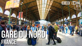 Gare du Nord Paris  Largest Trainstation in Europe  🇫🇷 France 4K HDR Walking Tour [upl. by Hodess]