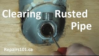 How To Clear Rusted Pipe To Restore Water Flow Using CLR [upl. by Enialahs592]