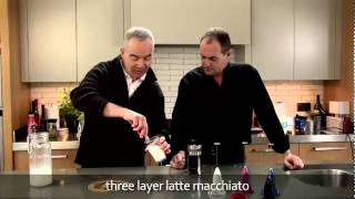 aerolatte  milk frother makes three layer caffè latte macchiato [upl. by Dahraf594]