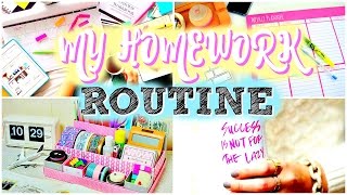 MY SCHOOL HOMEWORK ROUTINE  How To Do Your Homework [upl. by Esilrahc]