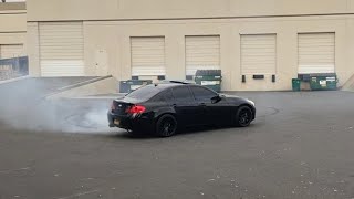 2008 INFINITI G35 DOING DONUTS MUFFLER DELETE [upl. by Areikahs]