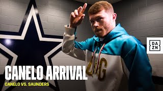 Canelo Happy amp Relaxed As He Arrives at Cowboy Stadium [upl. by Lacie918]