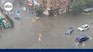 New York declared state of emergency from flooding  GMA [upl. by Mabel884]