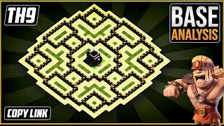 New BEST TH9 HYBRIDTROPHY Base 2020  Town Hall 9 TH9 Hybrid Base Design  Clash of Clans [upl. by Adiuqal]