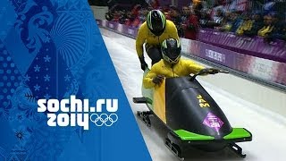 Bobsleigh  Mens TwoMan Heats 1 amp 2  Sochi 2014 Winter Olympics [upl. by Silirama]