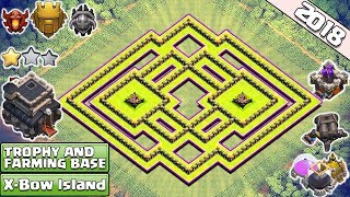 New Town Hall 9 TrophyFarming base  Xbow Island th9 Base COPY LINK  Clash of Clans [upl. by Grekin]