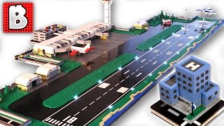 Giant LEGO Airport  How To Build Micropolis LEGO City [upl. by Ydnys]