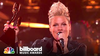 Icon Award Recipient PNK Delivers Her Acceptance Speech  2021 Billboard Music Awards [upl. by Cohlette]