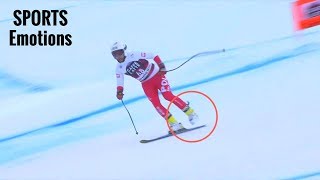 ADMIRABLE  Sur UN Ski le Polonais Pawel Babicki a FINI la descente de Bormio [upl. by Trilby]