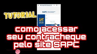 COMO ACESSAR SEU CONTRACHEQUE PELO SAPC  IBGE 2022 [upl. by Kwang]