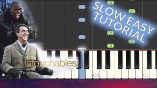 Ludovico Einaudi  Una Mattina The Intouchables SLOW EASY Piano Tutorial [upl. by Avitzur56]