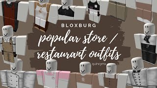 popular store  restaurant outfit codes  bloxburg  roblox [upl. by Ahsiloc]