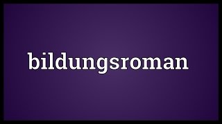 Bildungsroman Meaning [upl. by Ahsir128]