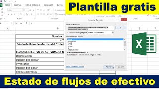 Estructura de ESTADO DE FLUJOS DE EFECTIVO plantilla Excel GRATIS [upl. by Romola49]