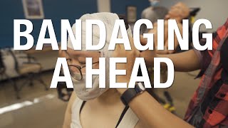 Bandaging a Head EMT [upl. by Goff]