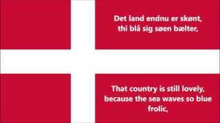 Anthem of Denmark  Danmarks Nationalsang DKEN lyrics [upl. by Lener]