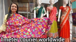 Hyderabad Exclusive designer fabrics in budget  1meter courier worldwide [upl. by Aramat]