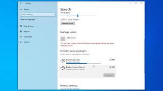 How to Add and Remove Speech Voices in Windows 10 Tutorial [upl. by Irrak]