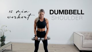 15 Minute SHOULDER WORKOUT at Home or the Gym with Dumbbells [upl. by Enyamert245]