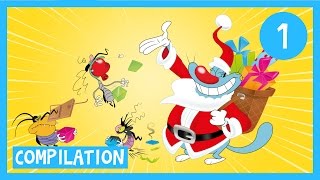 Oggy and the Cockroaches  Full Episodes in HD Compilation 1 hour  Christmas [upl. by Banquer369]