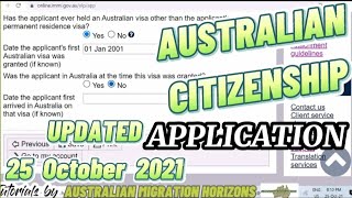 AUSTRALIAN CITIZENSHIP APPLICATION  How to apply an Australian Citizenship online No audio [upl. by Swisher]