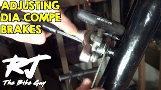 How To Adjust Spring Tension On Dia Compe Cantilever Brakes [upl. by Ilohcin]