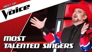 TOP 10  MOST TALENTED SINGERS in The Voice [upl. by Alene]