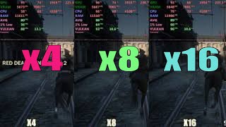 Pciex16 vs x8 vs x4  Gaming test [upl. by Eustazio498]