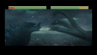 Godzilla vs King Ghidorahwith healthbars Part 1 [upl. by Yrrag]