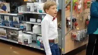 10YearOld Yodels Inside Walmart [upl. by Corsiglia]