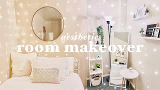 AESTHETIC ROOM MAKEOVER  TOUR ✨  cozy minimalistic pinterestinspired [upl. by Thill919]