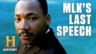 Martin Luther King Jrs Last Speech  History [upl. by Maryjo543]