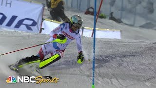 Mikaela Shiffrin takes record for slalom victories with 41st World Cup win  NBC Sports [upl. by Yelrihs]